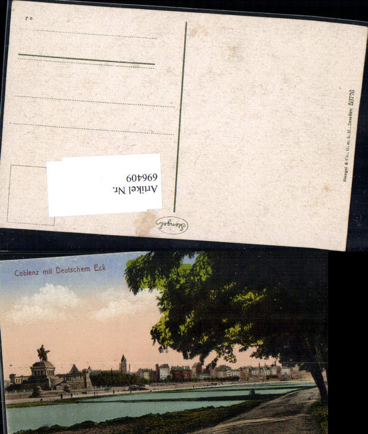 696409 Koblenz am Rhein Coblenz Deutsches Eck Kaiser Wilhelm Denkmal