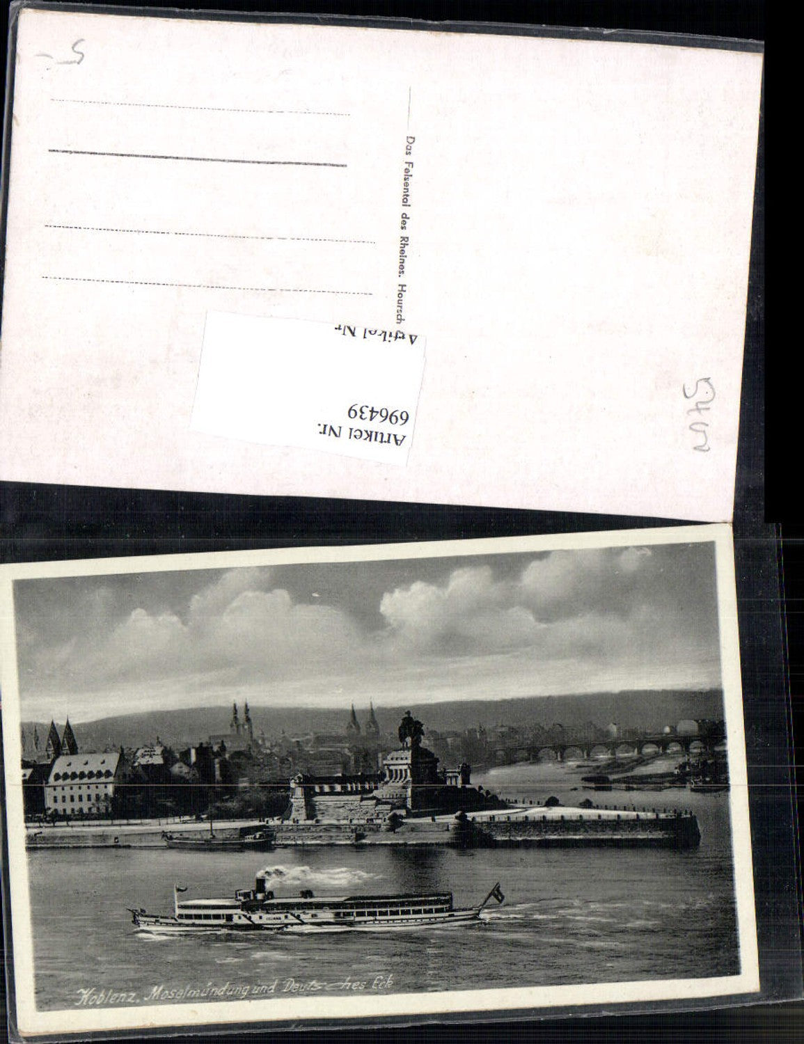 696439 Koblenz am Rhein Coblenz Deutsches Eck Dampfer