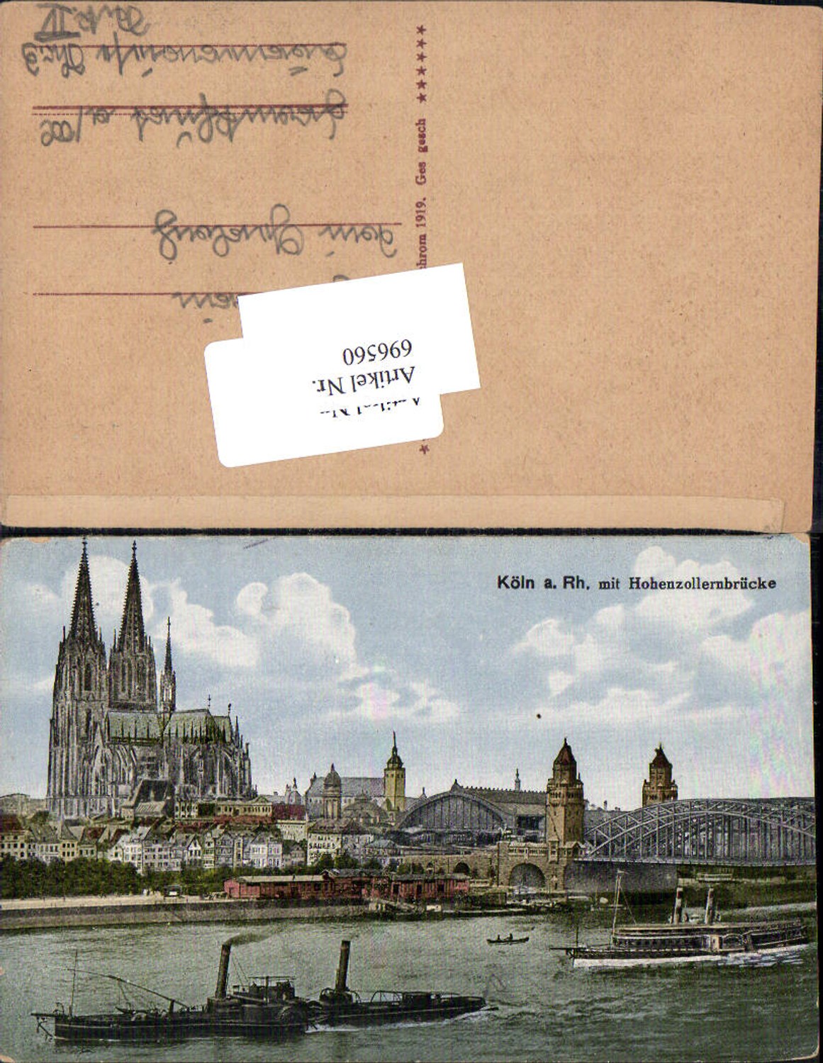 696560 Köln am Rhein Dom dampfer