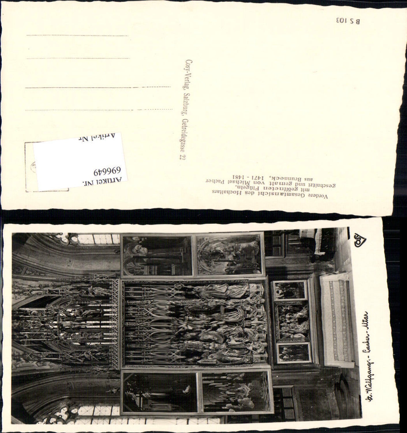 696649 St. Wolfgang am Wolfgangsee Pacher Altar Kirche pub Cosy BS 103