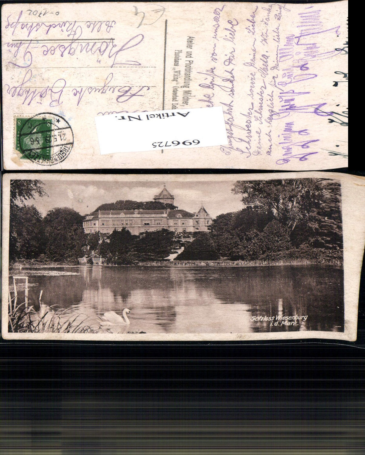 696725 Wiesenburg Castle in the Mark, Swans, Brandenburg