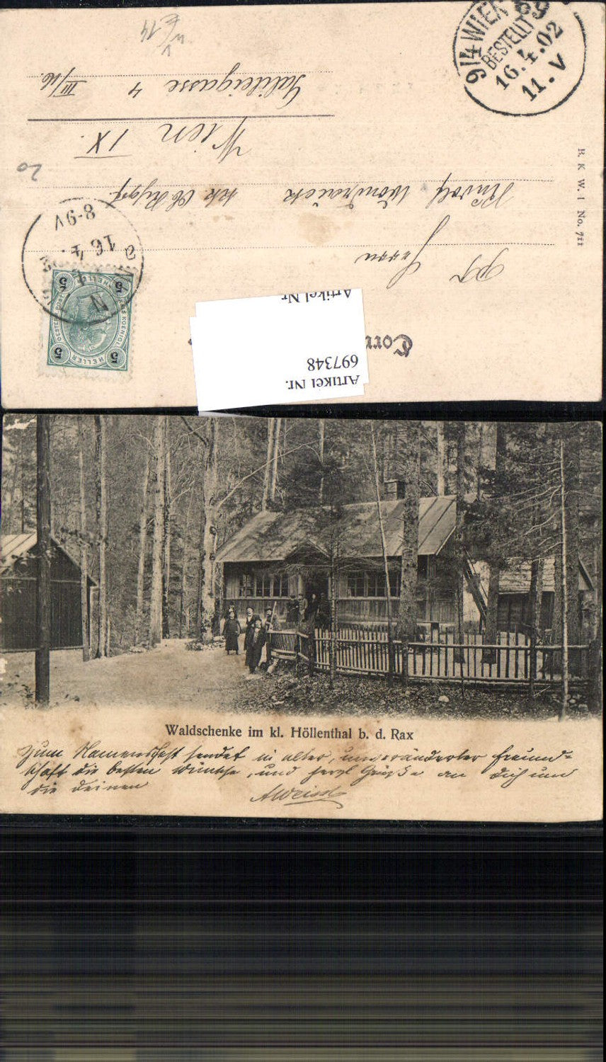 697348 Waldschenke kl. Höllenthal b.d. Rax Nasswald