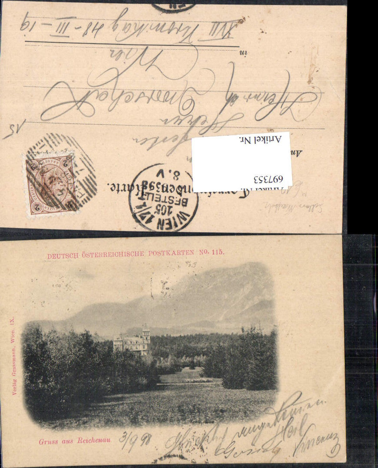 697353 Gruss aus Reichenau an d. Rax Schloss Wartholz