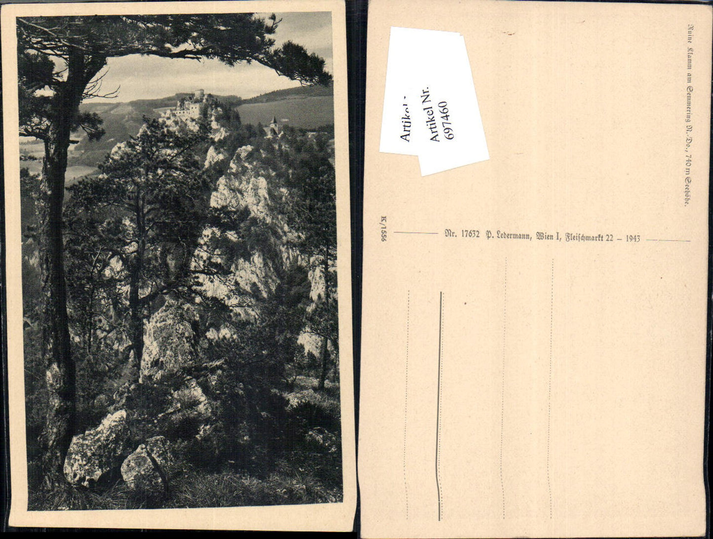 697460 Ruine Klamm am Semmering Breitenstein