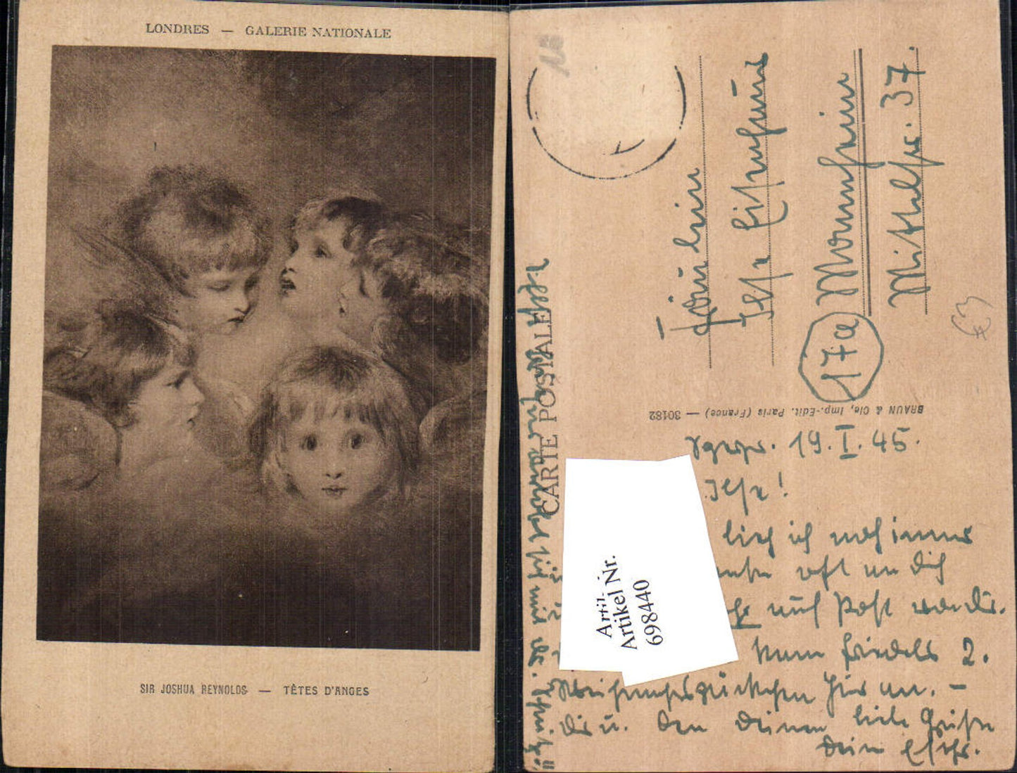 698440 Künstler AK Sir Joshua Reynolds Engel Kinder Engelsköpfe