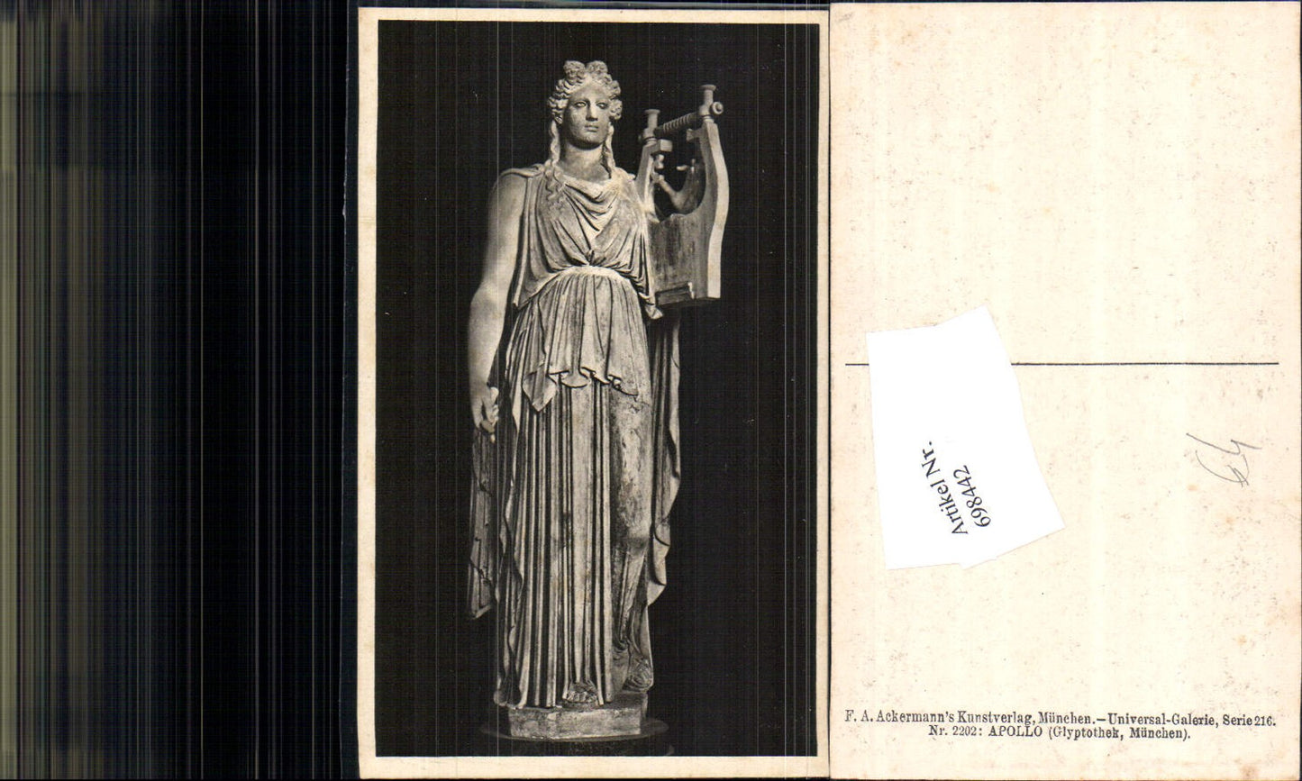 698442 Künstler AK Apollo Glyptothek München