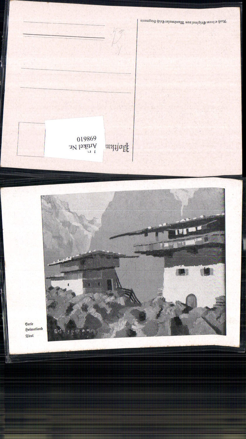 698610 Künstler AK Erich Stegmann Mundgemalt Tirol Bauernhaus