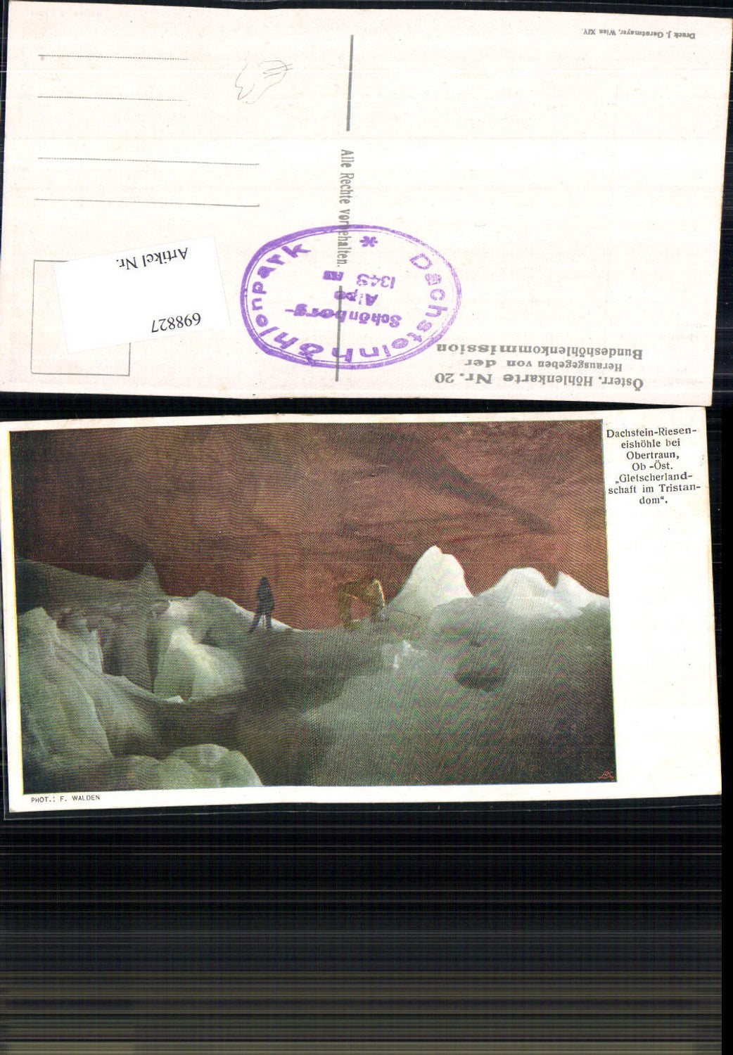 698827 Obertraun Dachsteinhütte Österr. Höhlenkarte 20