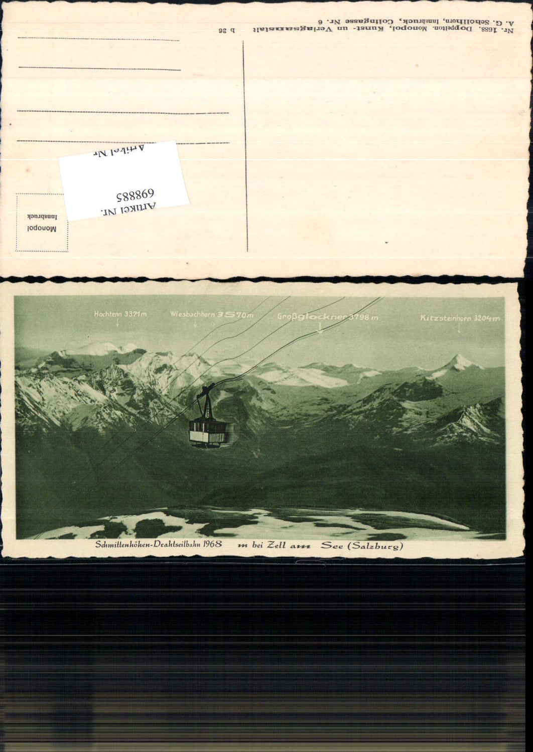 698885 Zell am See Schmittenhöhe Drahtseilbahn Seilbahn