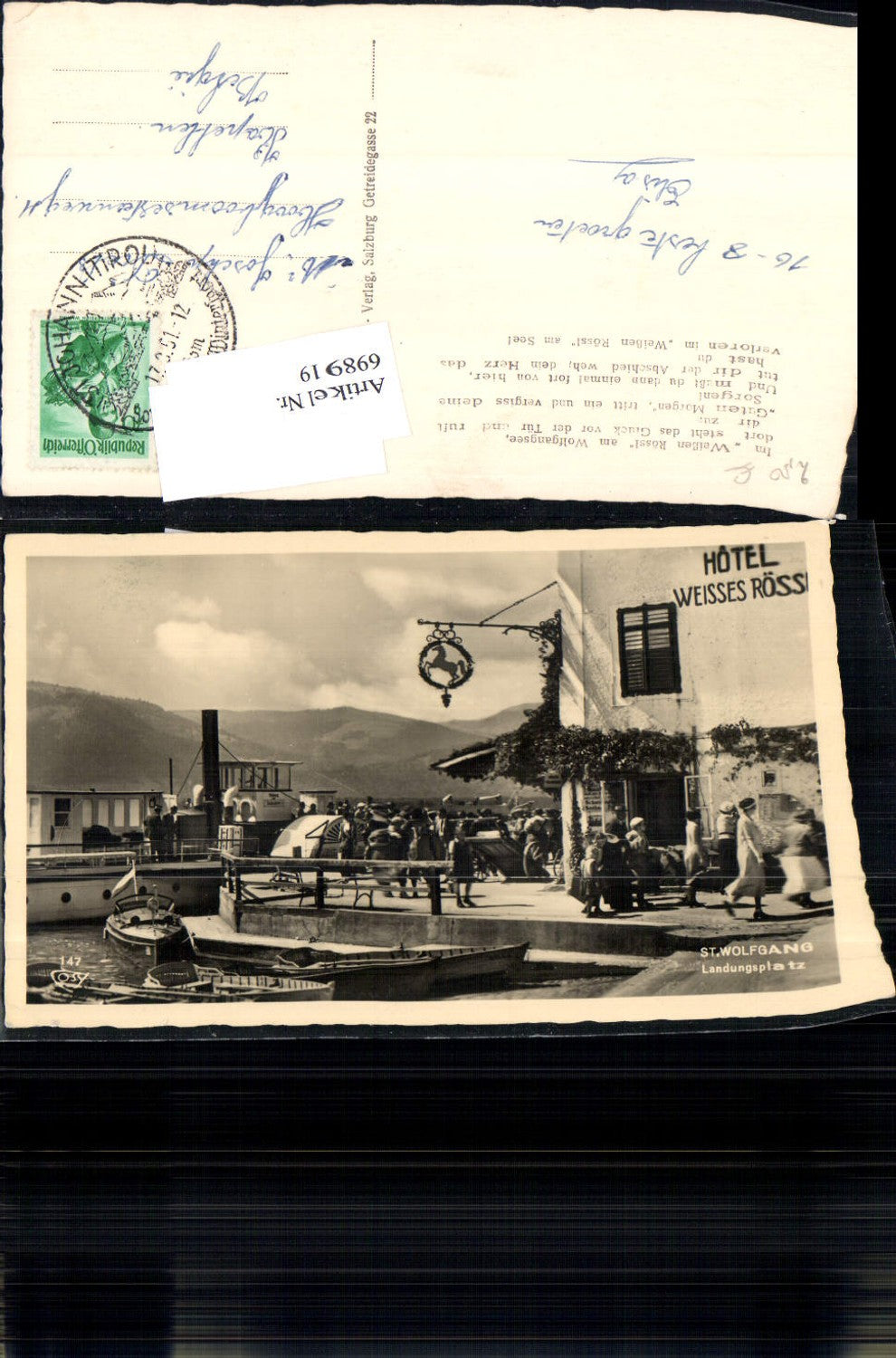 698919 St. Wolfgang am Wolfgangsee Hotel Weißes Rössl Landungsplatz