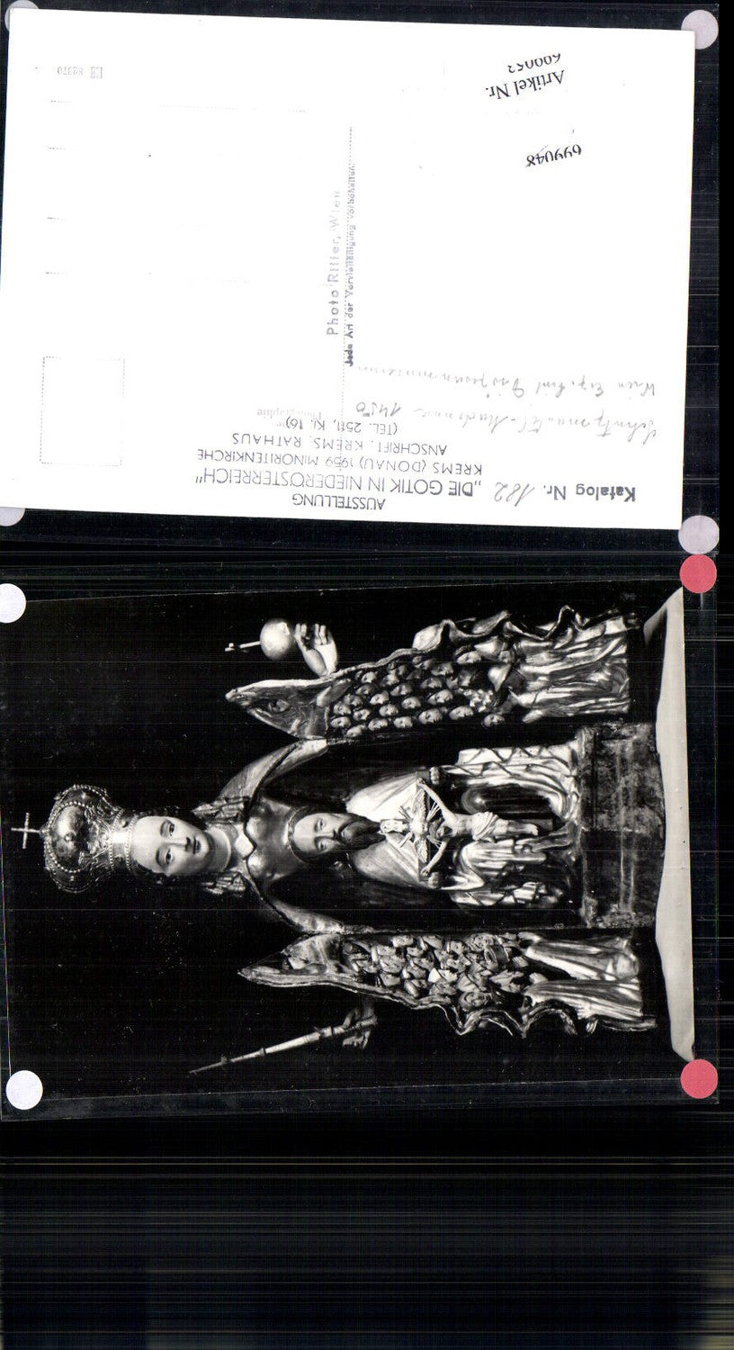 699053 Madonna Ausstellung Gotik in Niederösterreich Kat. 182 Wien Diözesanmuseum