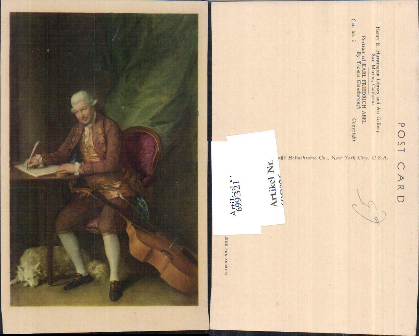 699321 Künstler AK Henry E. Huntington Karl Friedrich Abel Portrait