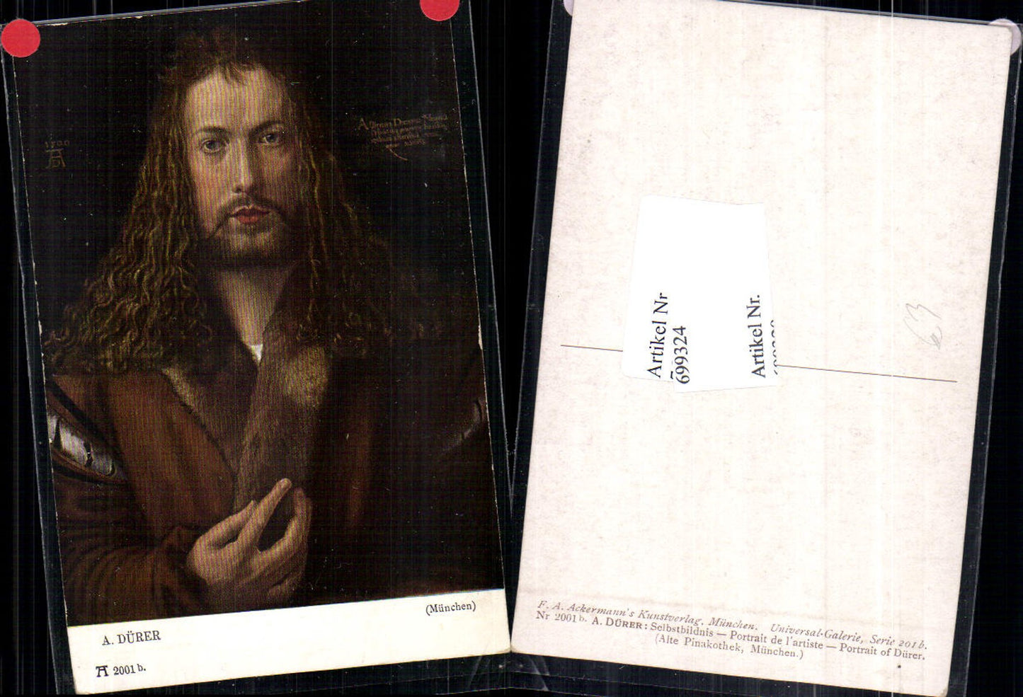 699324 Künstler AK Adalbert Dürer Selbstbildnis pub Ackermann 2001 b