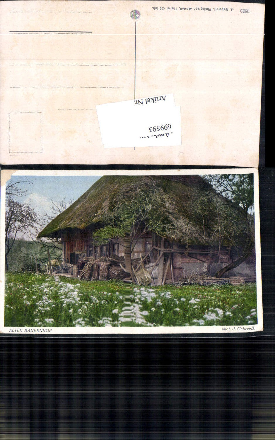 699593 Künstler AK Alter Bauernhof Landwirtschaft pub Gaberell 2823