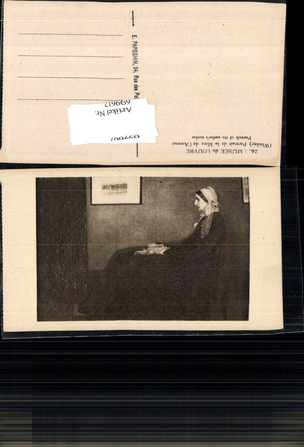 699612 Künstler AK Whisler Portrait de la Mere de Auteur Mutter Mother