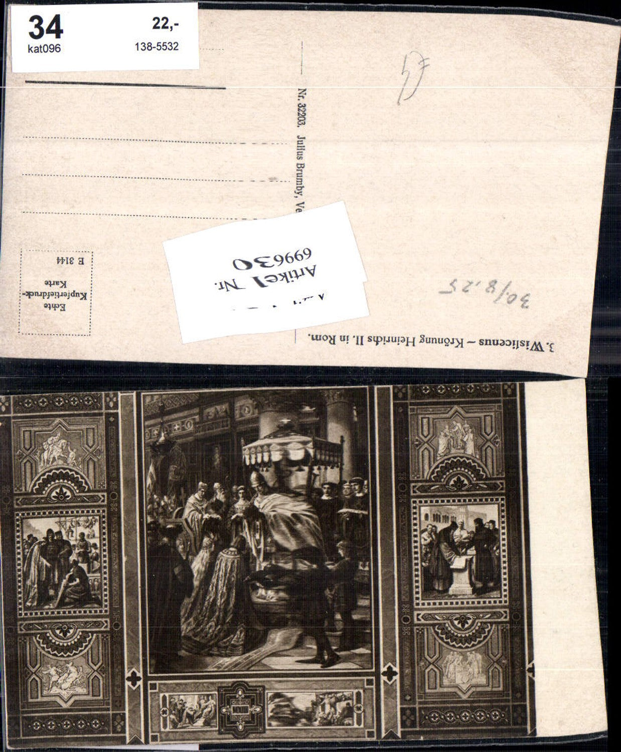 699630 Künstler AK Wislicenus Krönung Heinrichs II. Rom