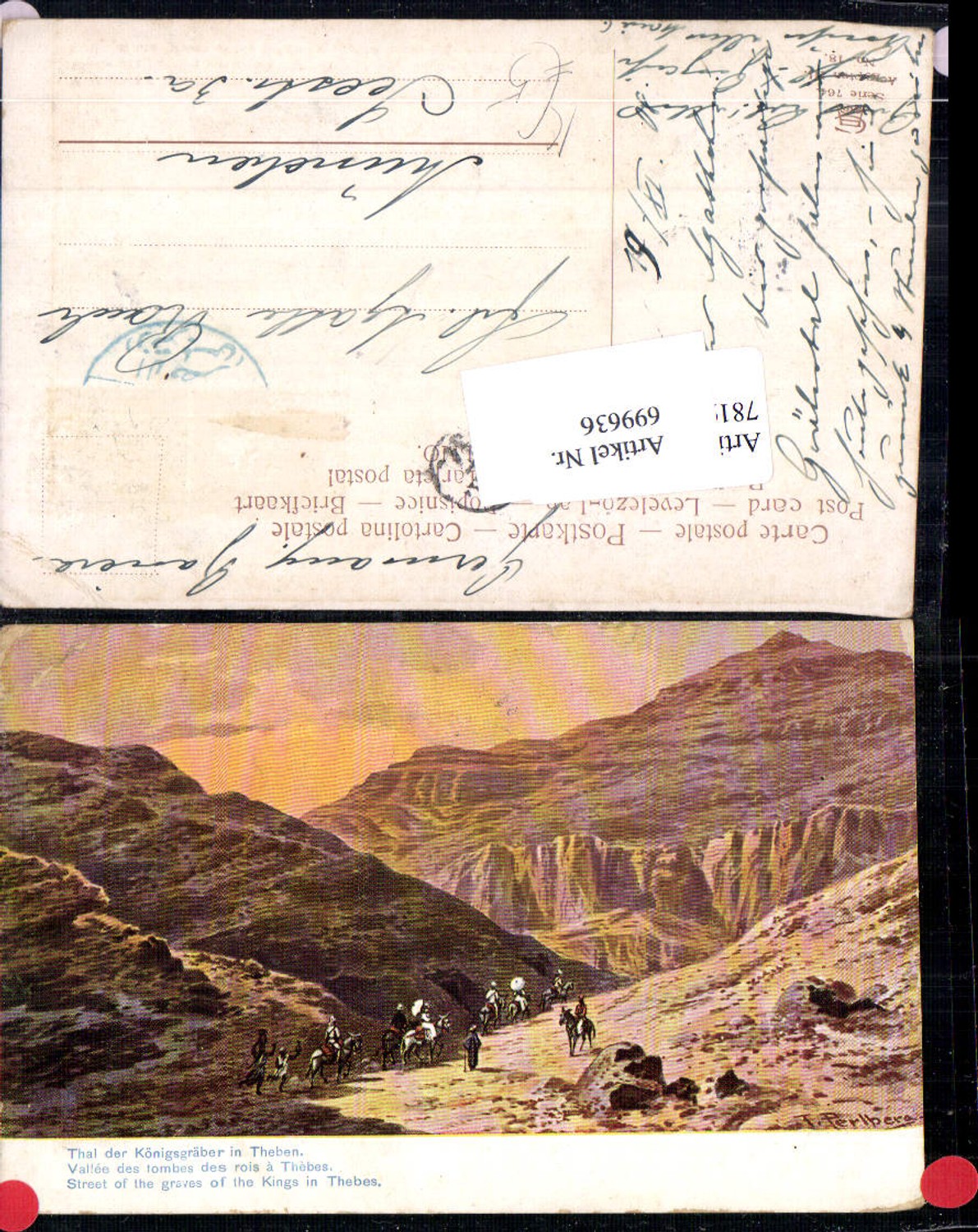 699636 Künstler AK F. Perlberg Königsgräber Theben Thebes