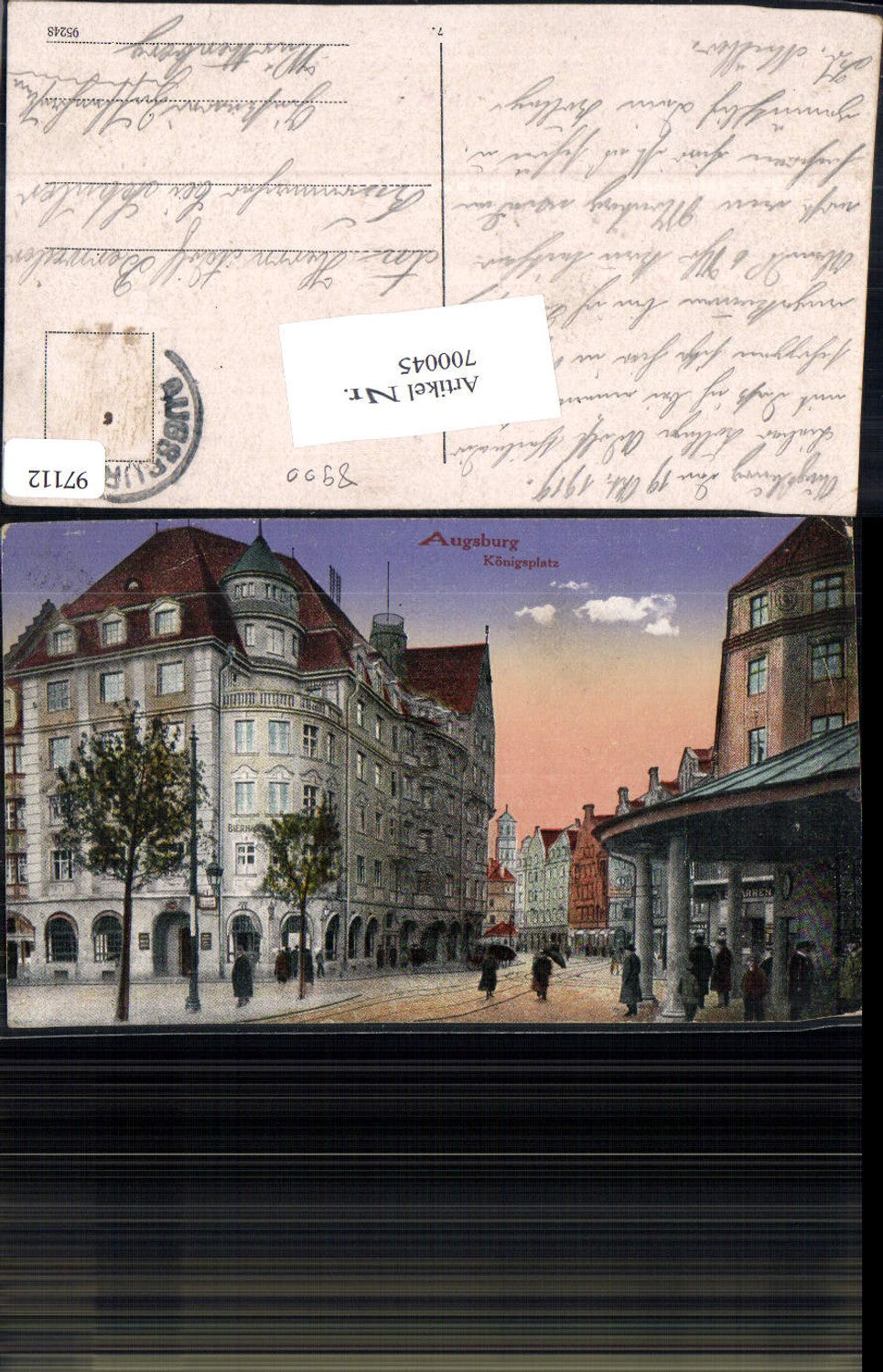 700045 Augsburg Königsplatz Feldpost