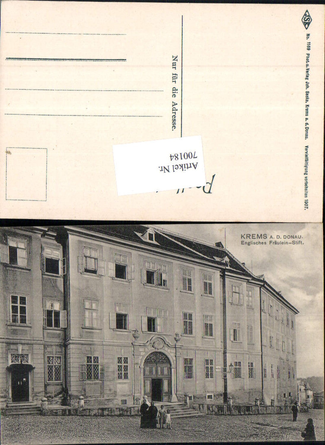 700184 Krems an der Donau 1907 Englisches Fräulein Stift pub Saska 1169