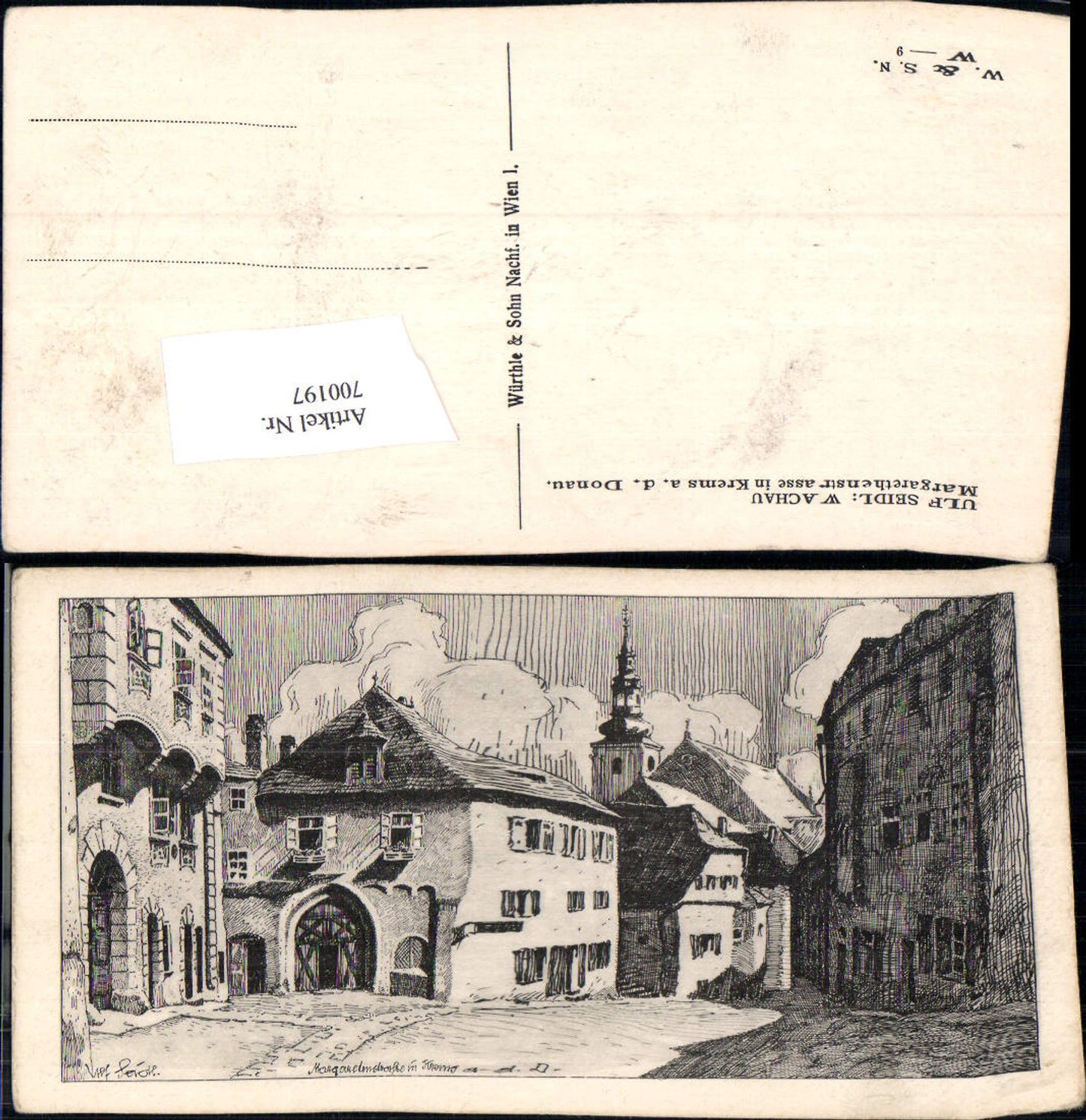 700197 Künstler AK Ulf Seidl Krems an der Donau Margarethenstraße