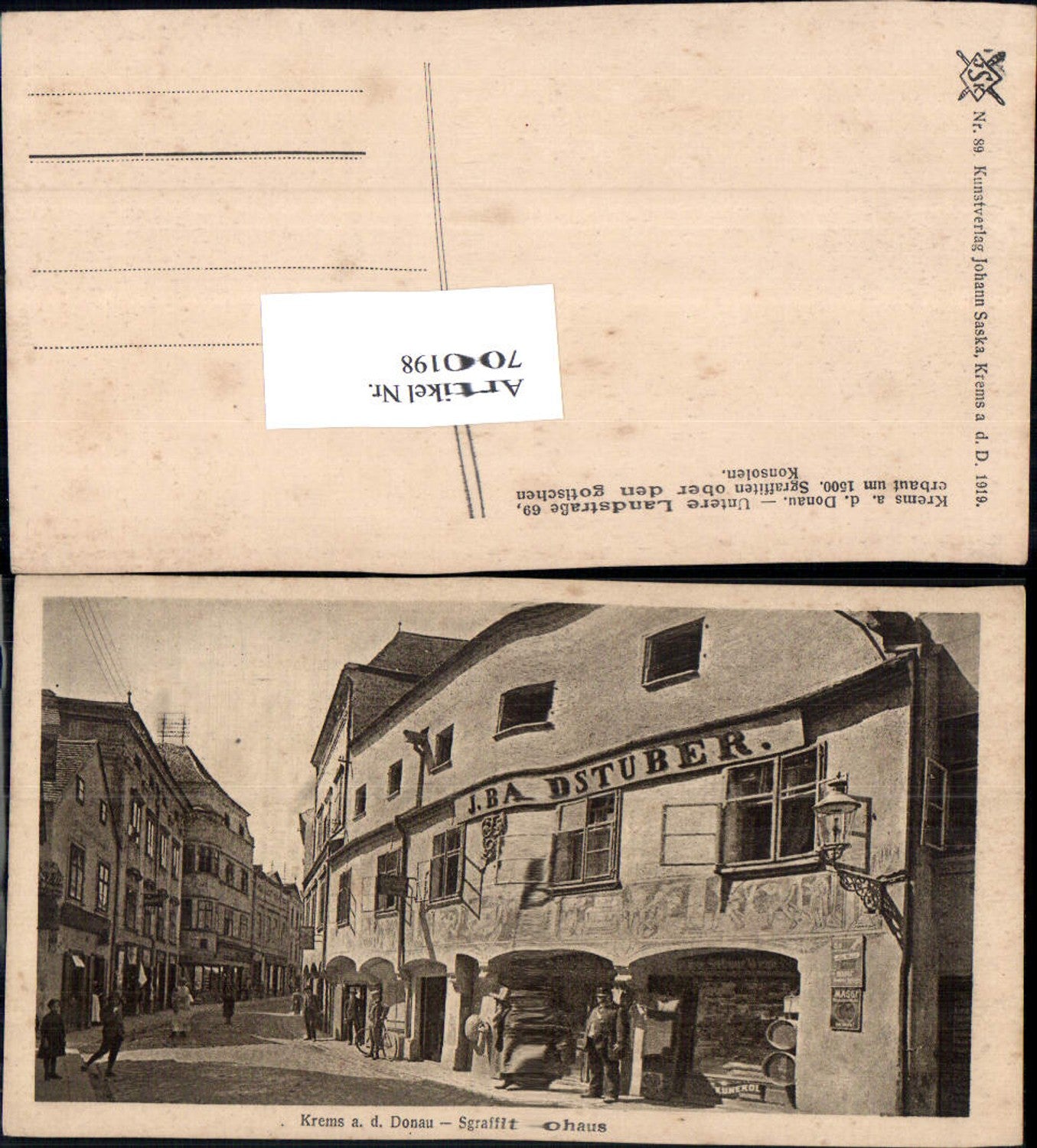 700198 Krems an der Donau Sgraffitohaus Badstuber pub Saska 89