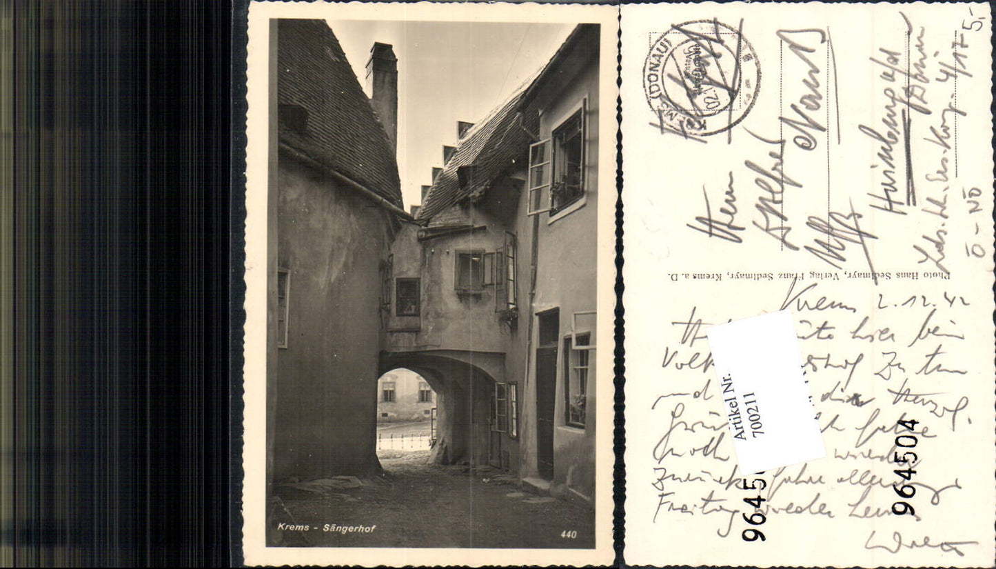 700211 Krems an der Donau Sängerhof pub Sedlmayr 440