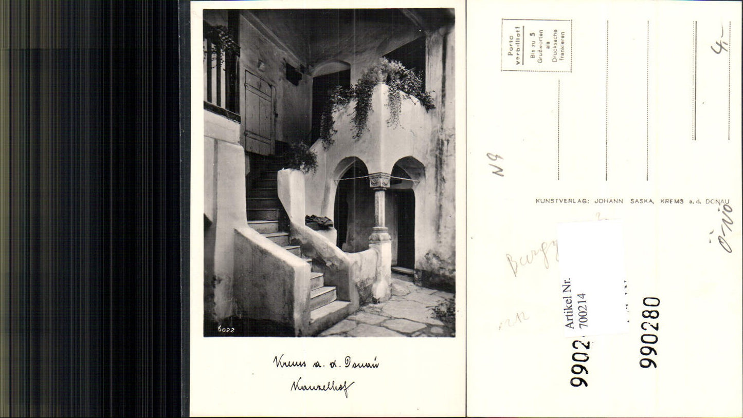 700214 Foto-AK Krems an der Donau Kanzelhof pub Saska 6022