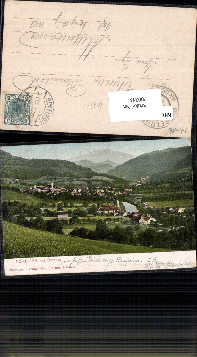 700245 Scheibbs m. Ötscher 1905 gel Wieselburg Mitterwasser