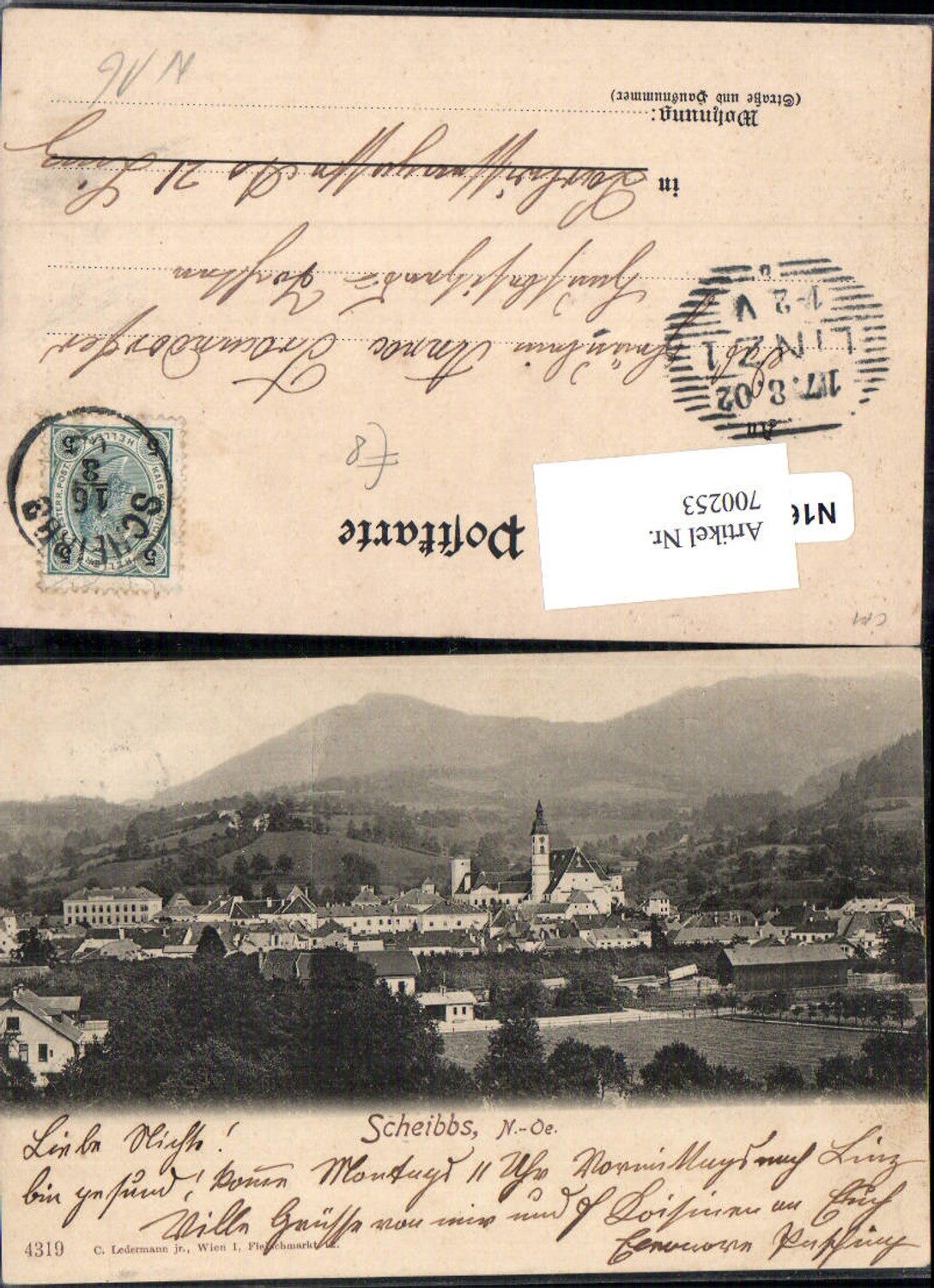 700253 Scheibbs um 1900 pub Ledermann 4319