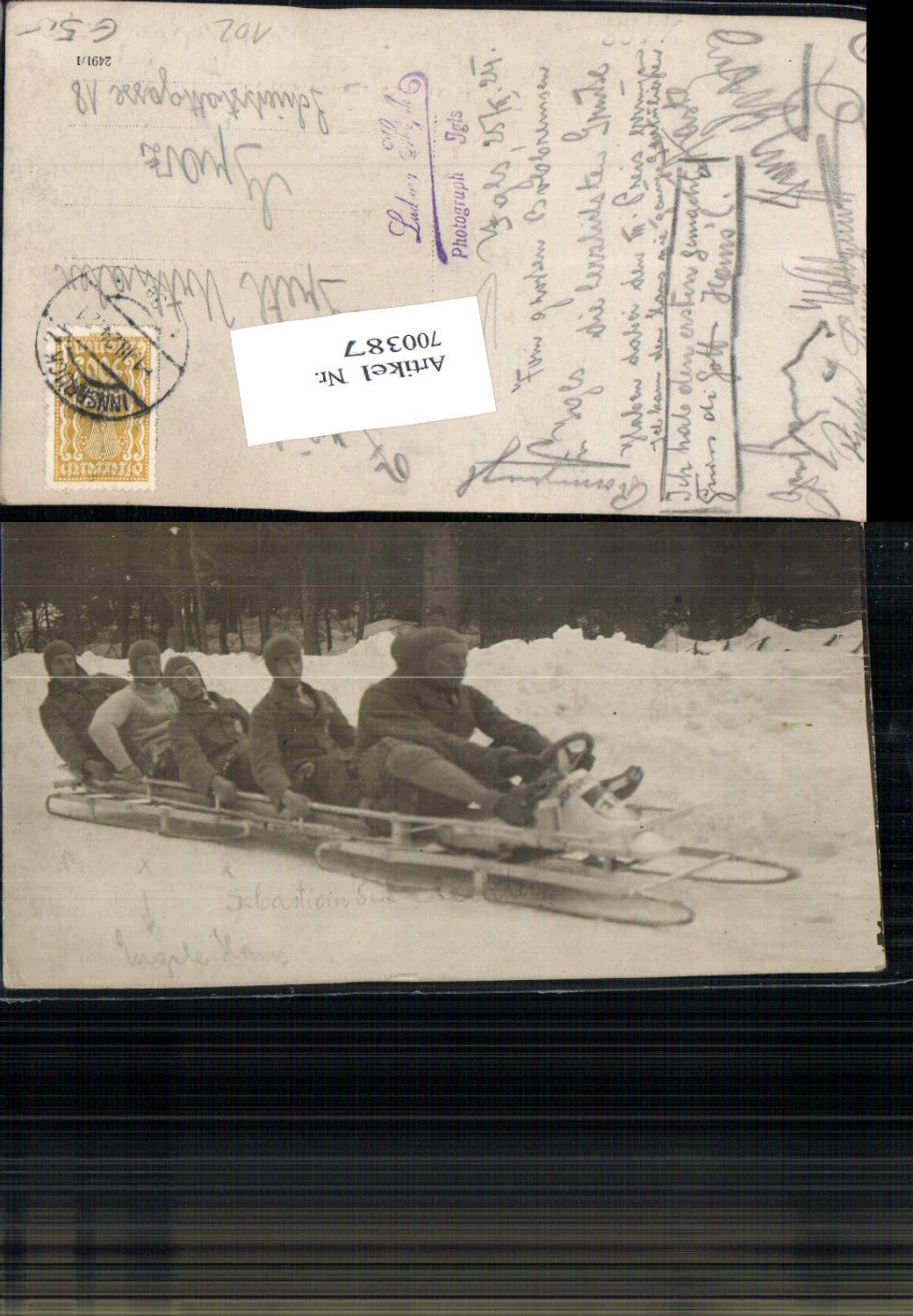 700387 Igls Innsbruck Bobrennen Rodel Schlitten Rodelsport Sebastian Schlechter