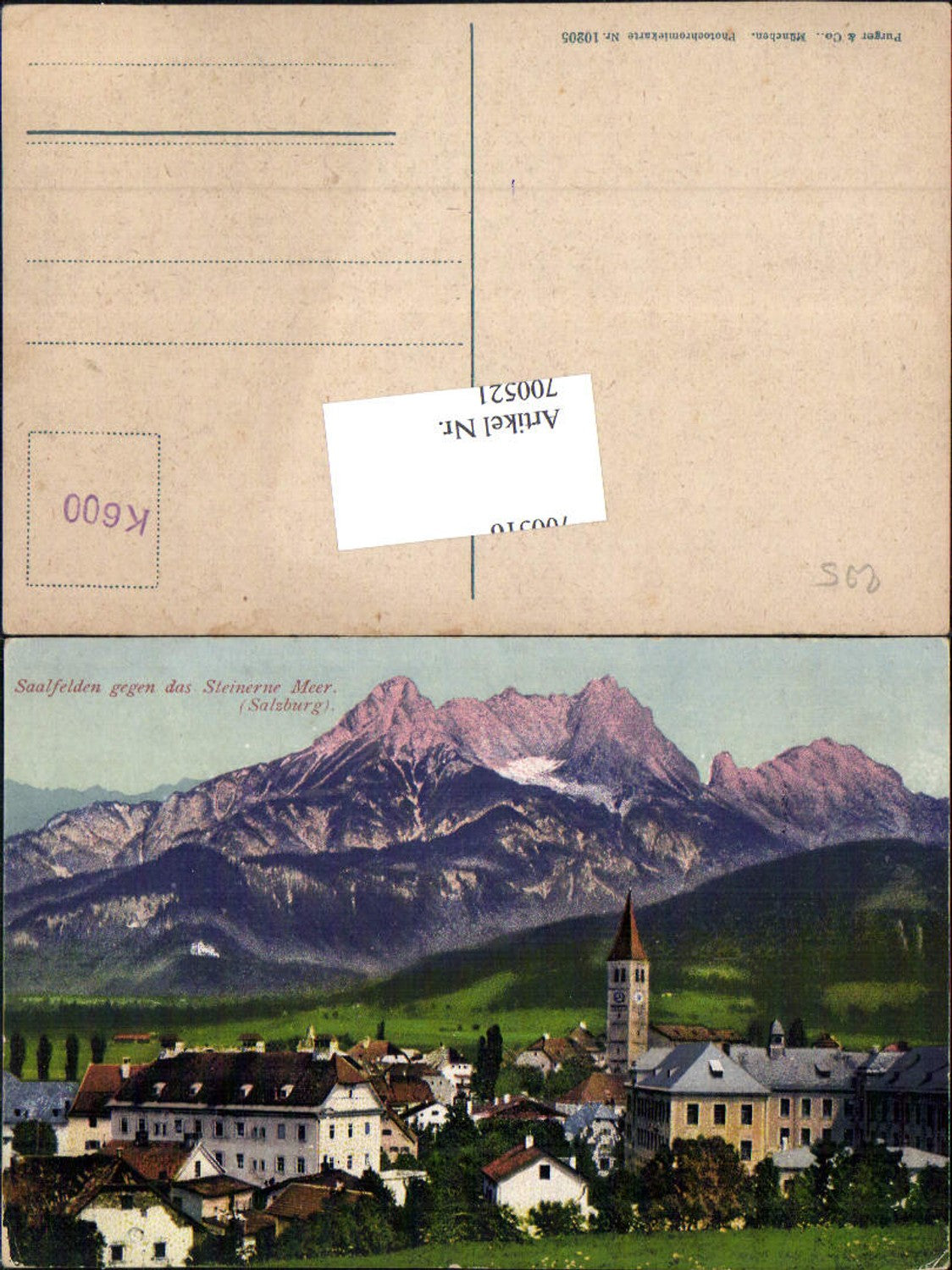 700521 Saalfelden m. Steinernem Meer pub Purger & Co. 10205