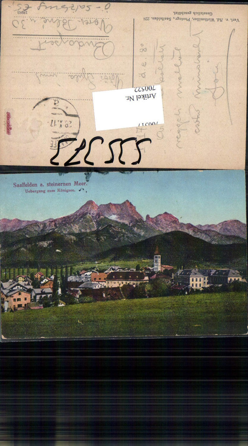 700522 Saalfelden m. Steinernem Meer pub Wirthmiller