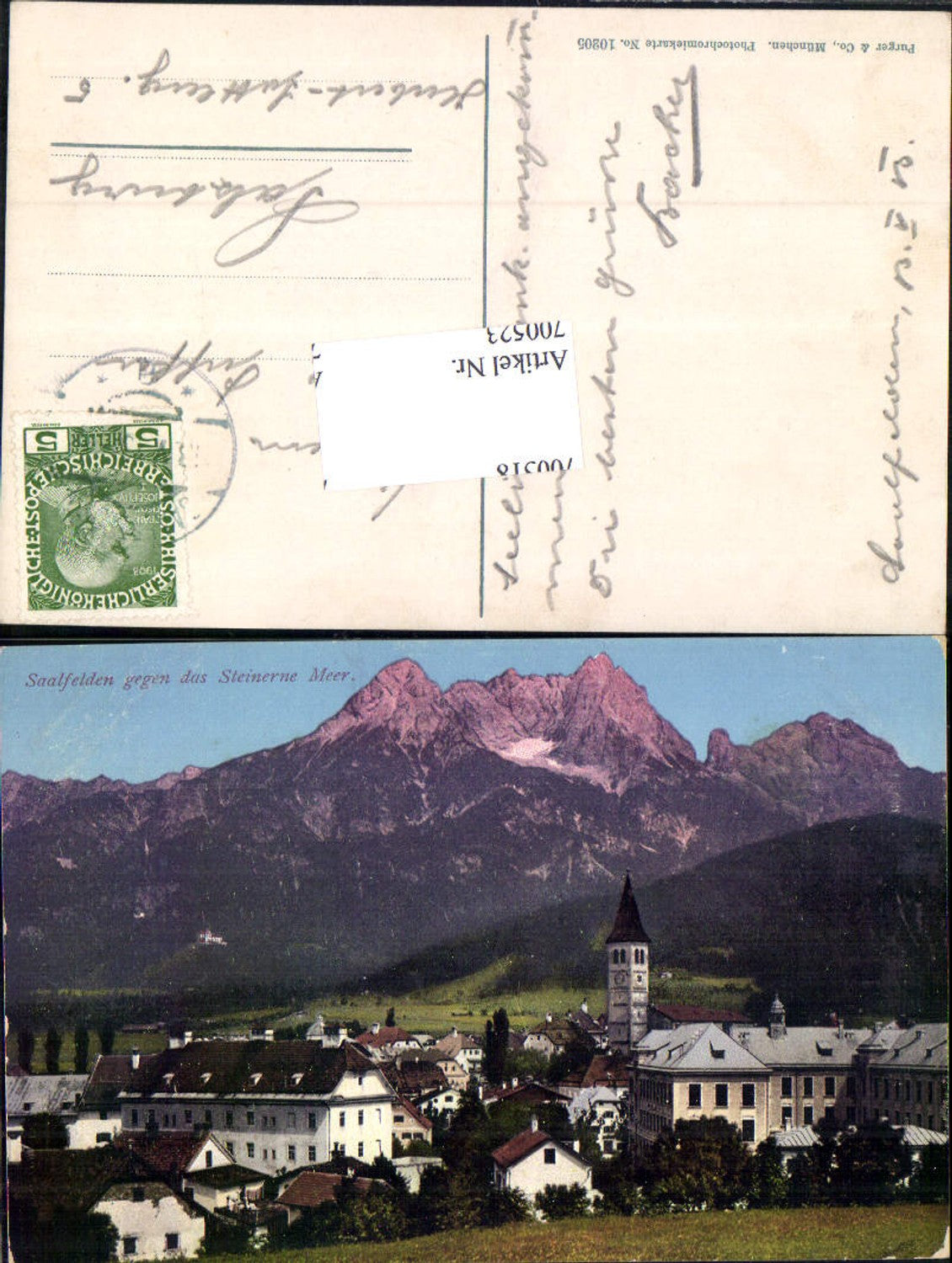 700523 Saalfelden m. Steinernem Meer pub Purger & Co. 10205