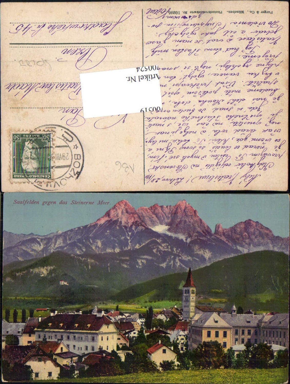 700524 Saalfelden m. Steinernem Meer pub Purger & Co. 10205