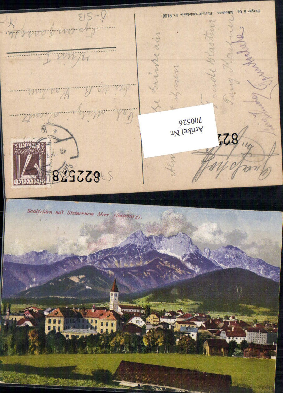 700526 Saalfelden m. Steinernem Meer pub Purger & Co.