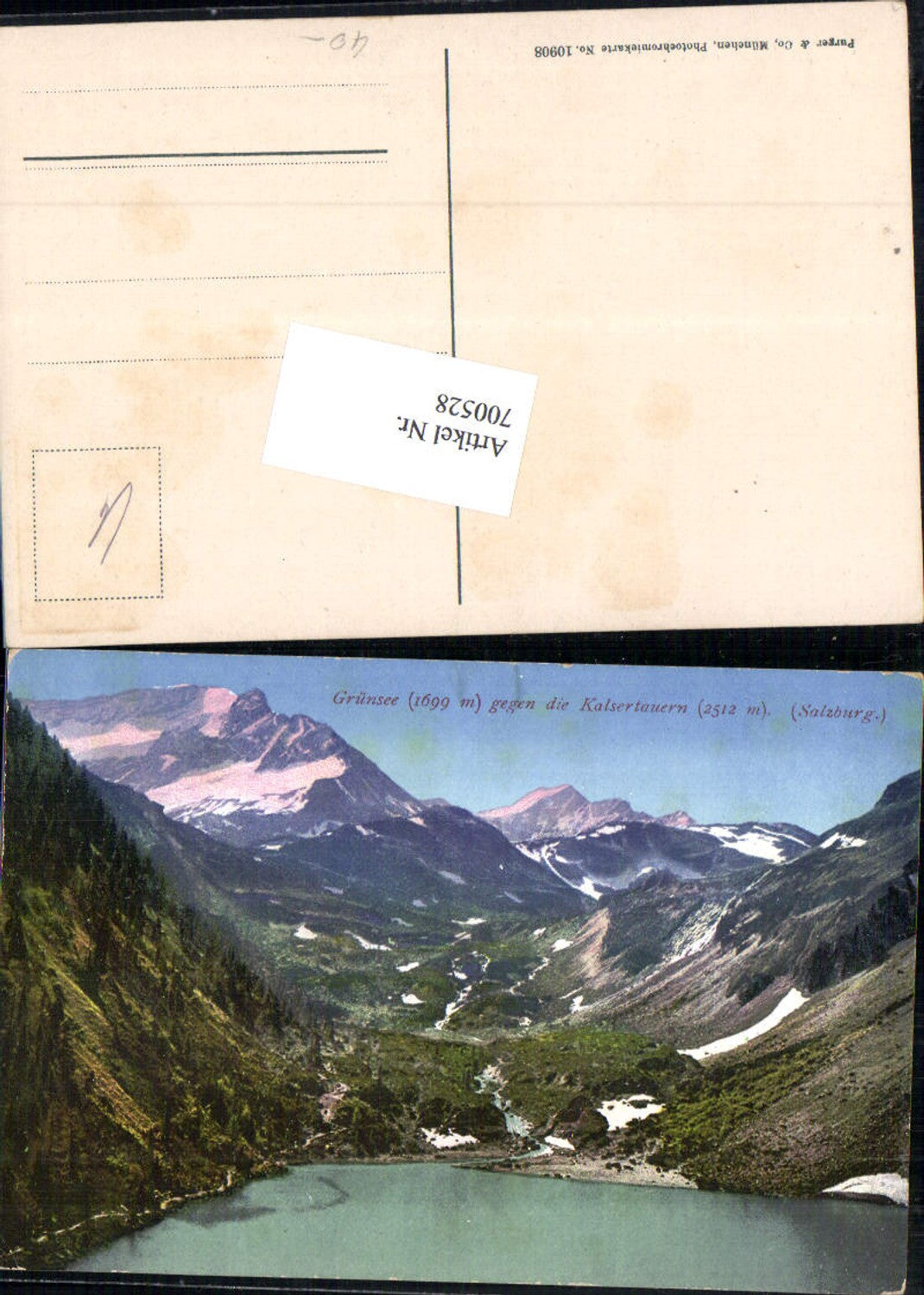 700528 Moserboden Kaprunertal Kaprun b. Zell am See pub Purger & Co. 10908