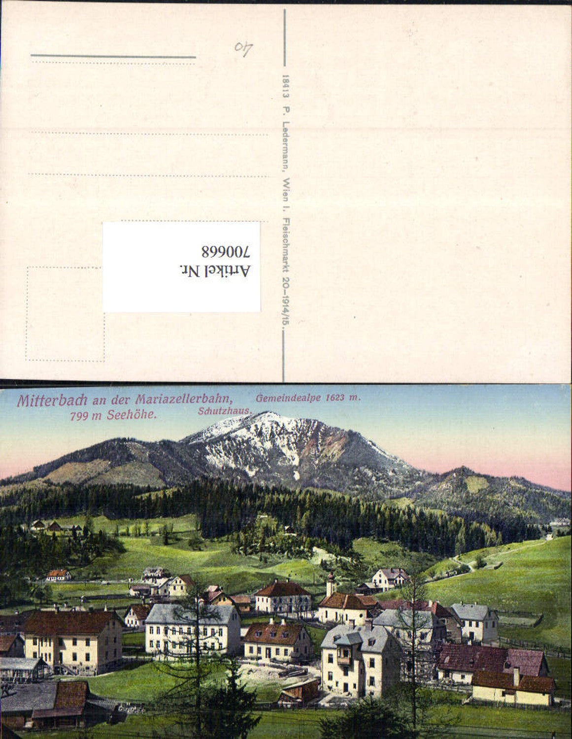 700668 Mitterbach an der Mariazellerbahn Wienerbruck 1914 pub Ledermann 18413