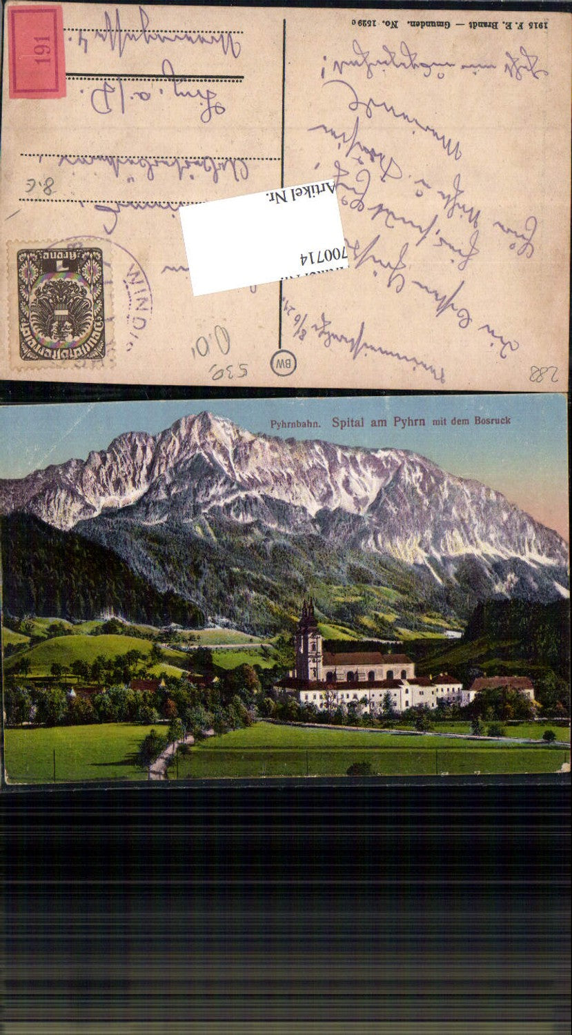 700714 Pyhrnbahn Spital am Pyhrn m. Bosruck pub Brandt 1529 c