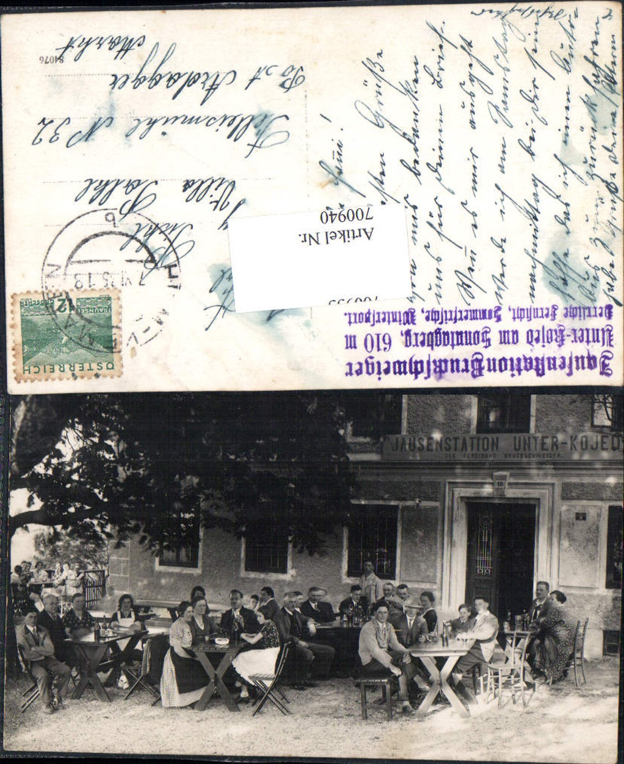 tolle Foto-AK Jausenstation Unter-Kojed am Sonntagberg Rosenau Gasthaus Bruckschweiger