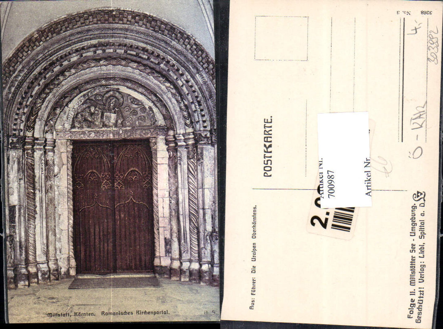 700987 Millstatt am See Romanisches Kirchenportal