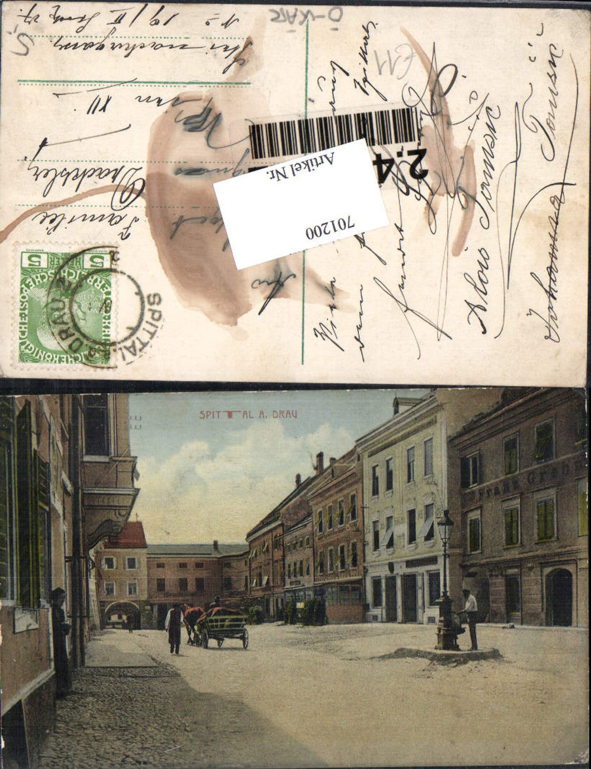 701200 Spittal an der Drau Partie im Ort 1910
