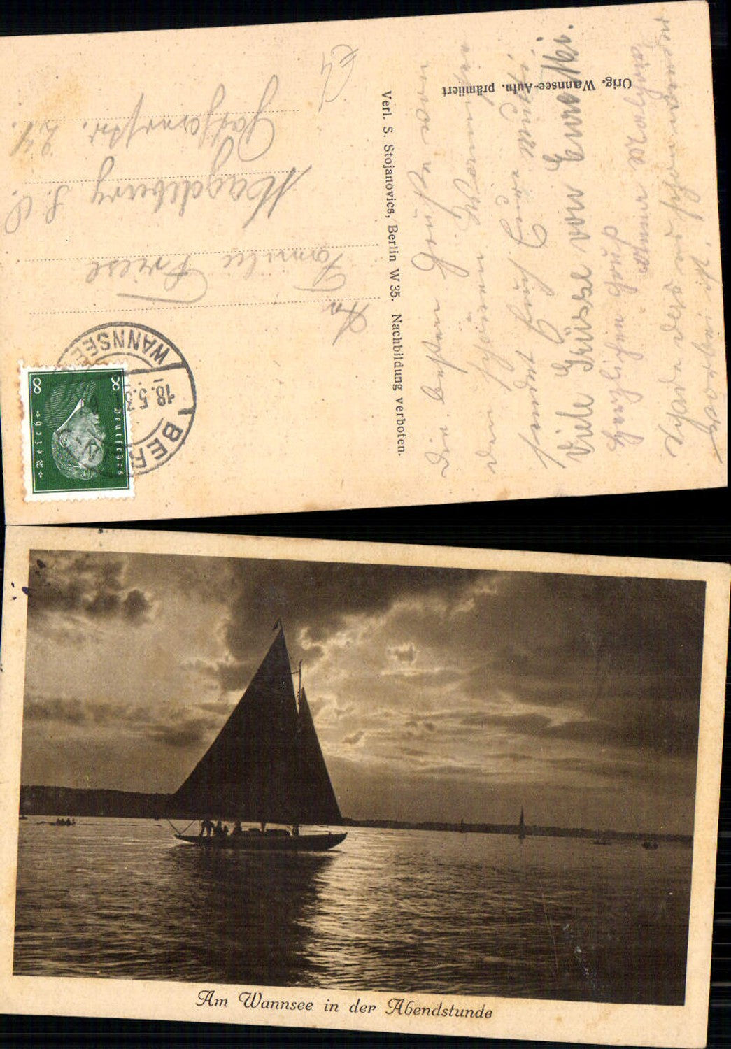 701290 Wannsee Berlin Segelschiff Segelboot Boot Steglitz Zehlendorf