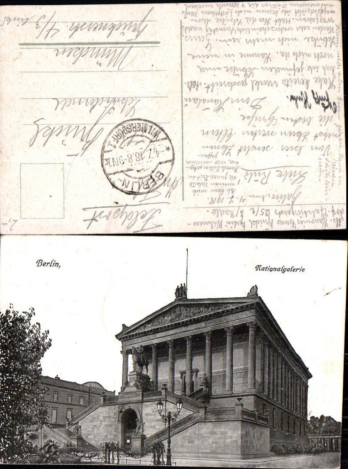 701360 Berlin Nationalgalerie Feldpost Wilmersdorf