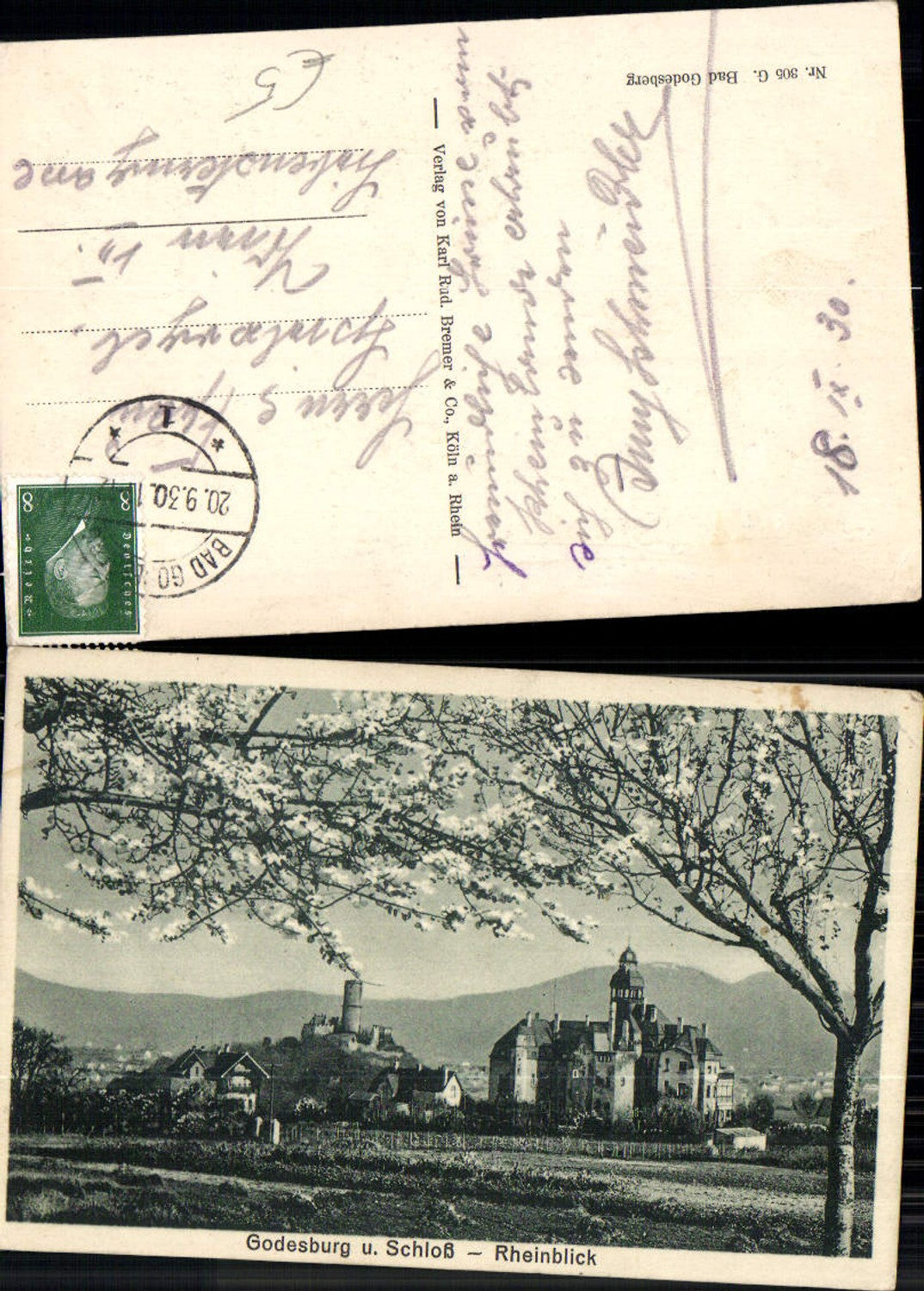 701599 Godesburg Schloss Rheinblick Godesberg Bonn