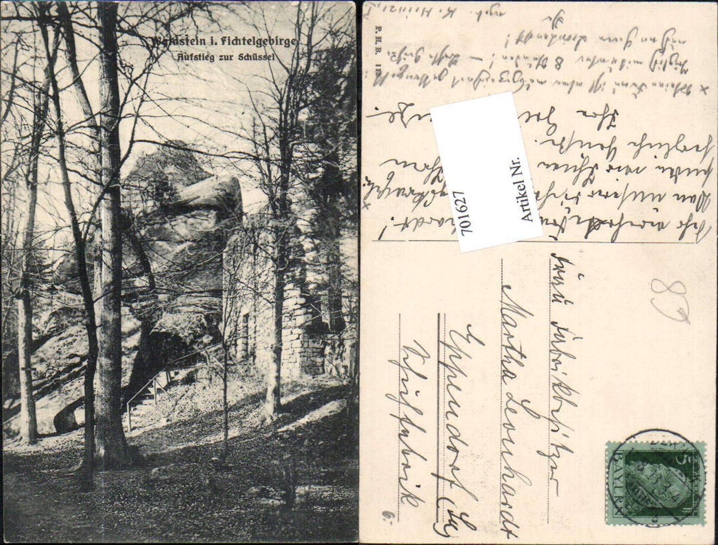 701627 Waldstein im Fichtelgebirge Gesteinsformation Eppendorf