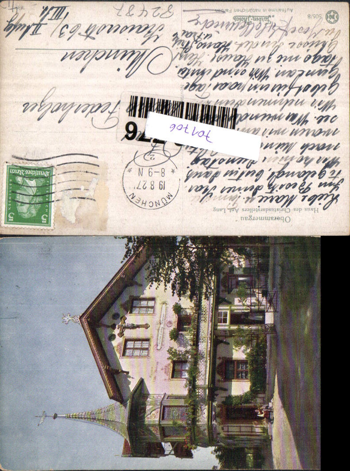 701706 Oberammergau Bayern Hausansicht v. Anton Lang Passionsspiele