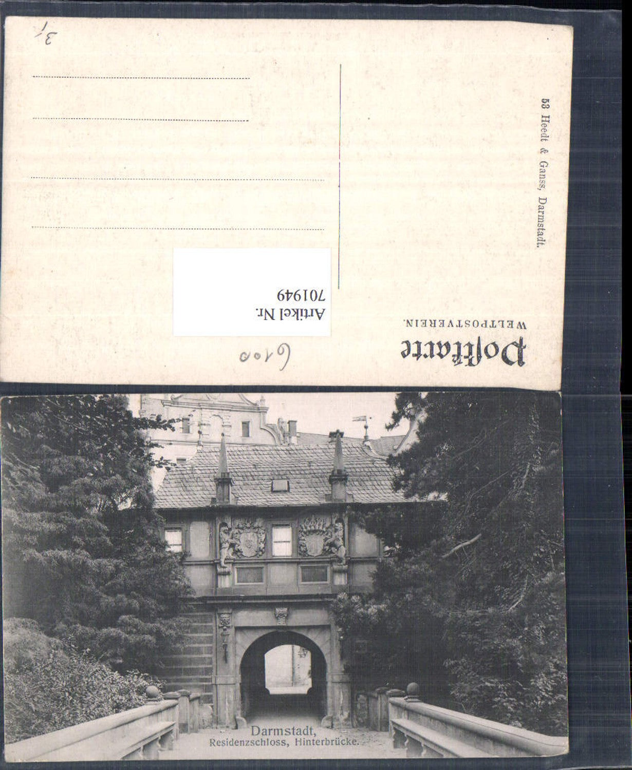 701949 Darmstadt Residenzschloss Hinterbrücke