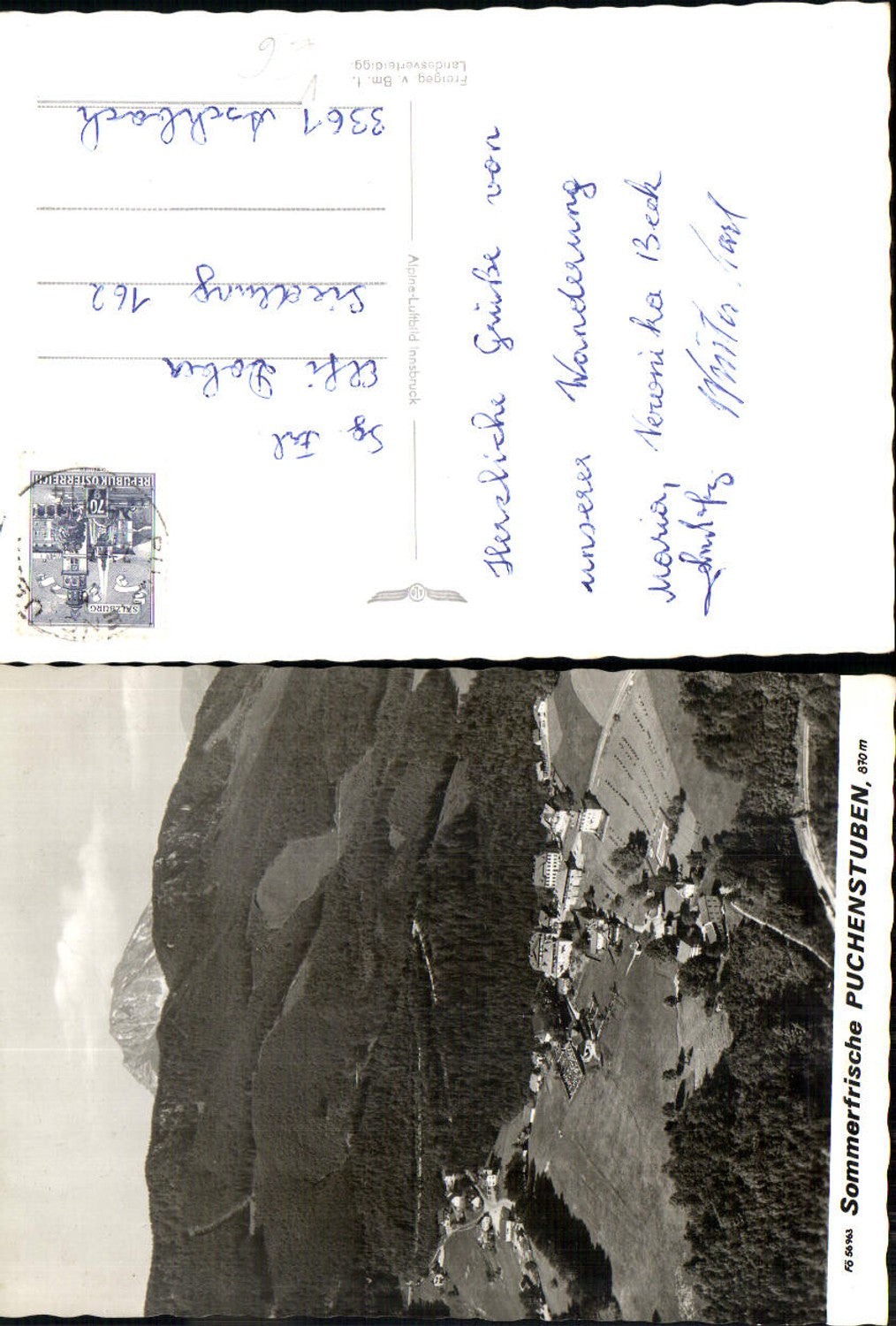 701988 Puchenstuben am Ötscher Luftbild Fliegeraufnahme pub Alpine Luftbild FÖ 56963