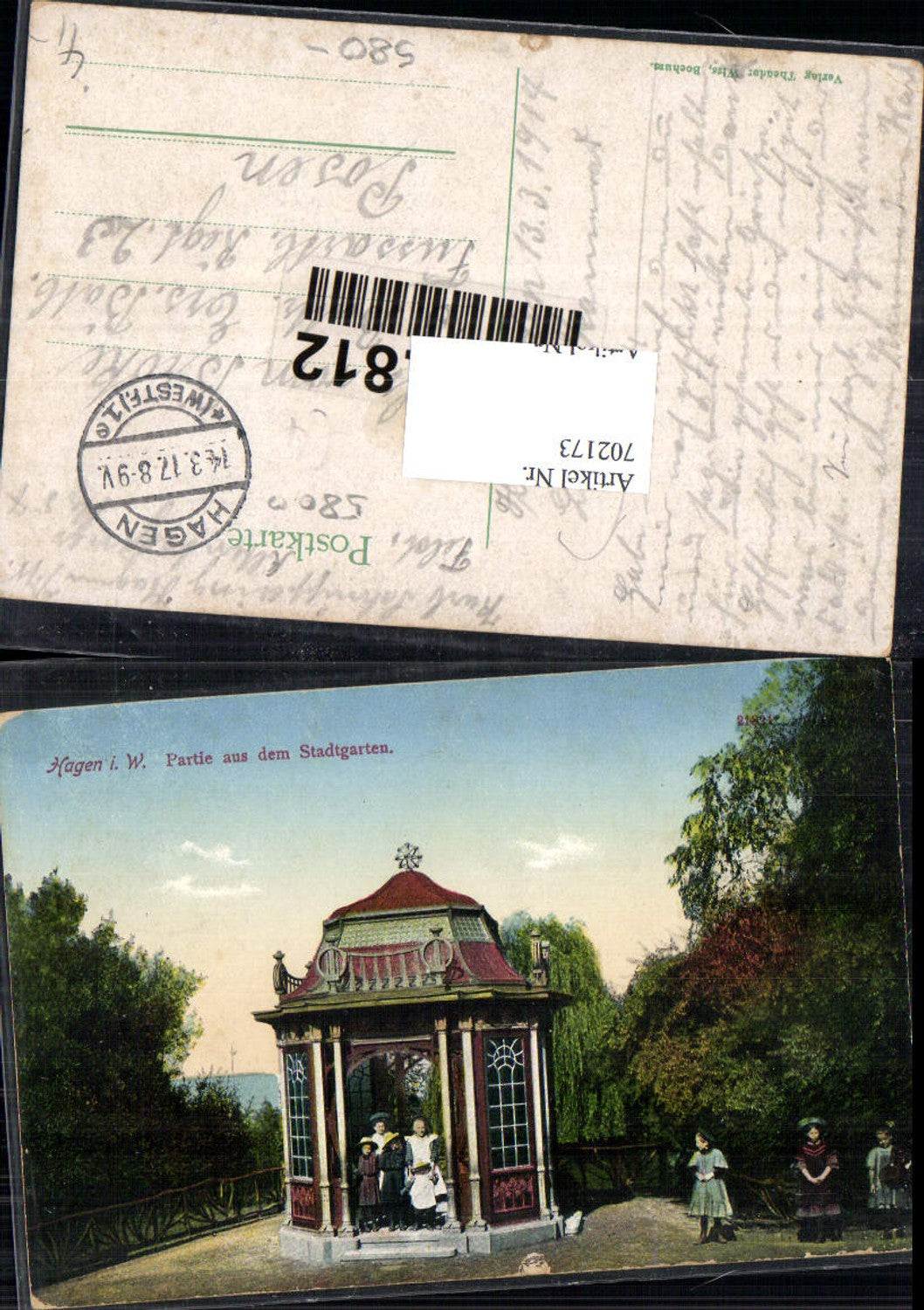702173 Hagen in Westphalia, section from the city garden
