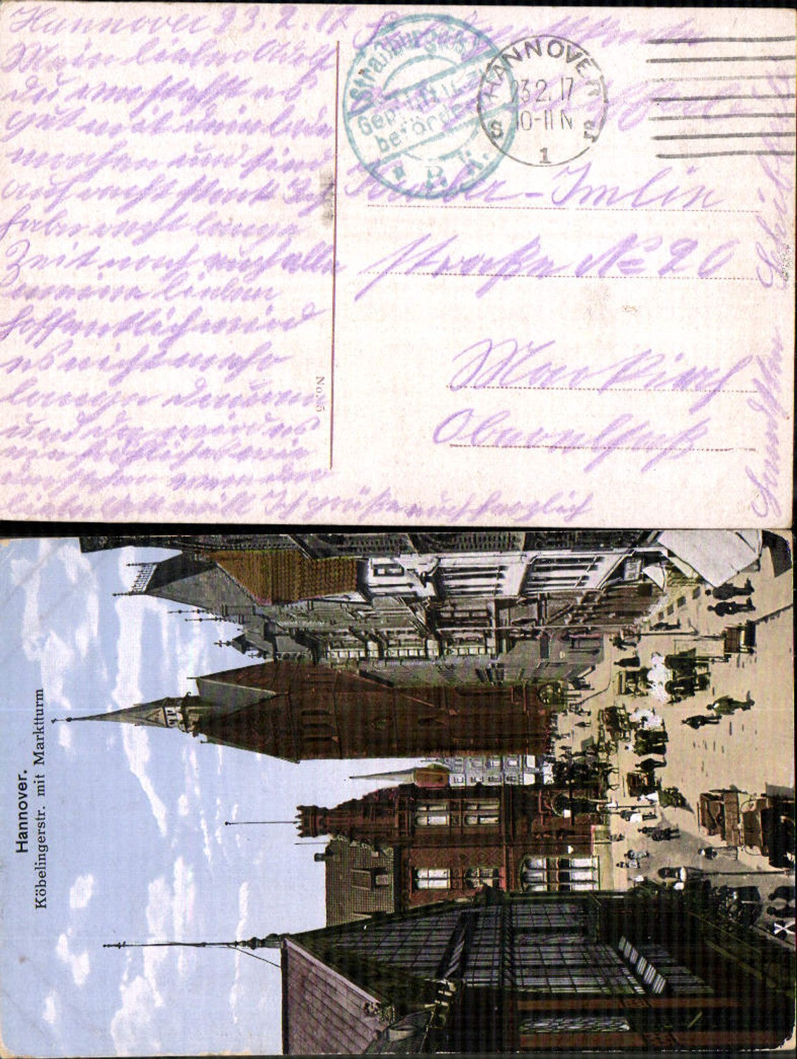 702182 Hannover Köbelingerstraße Marktturm Feldpost